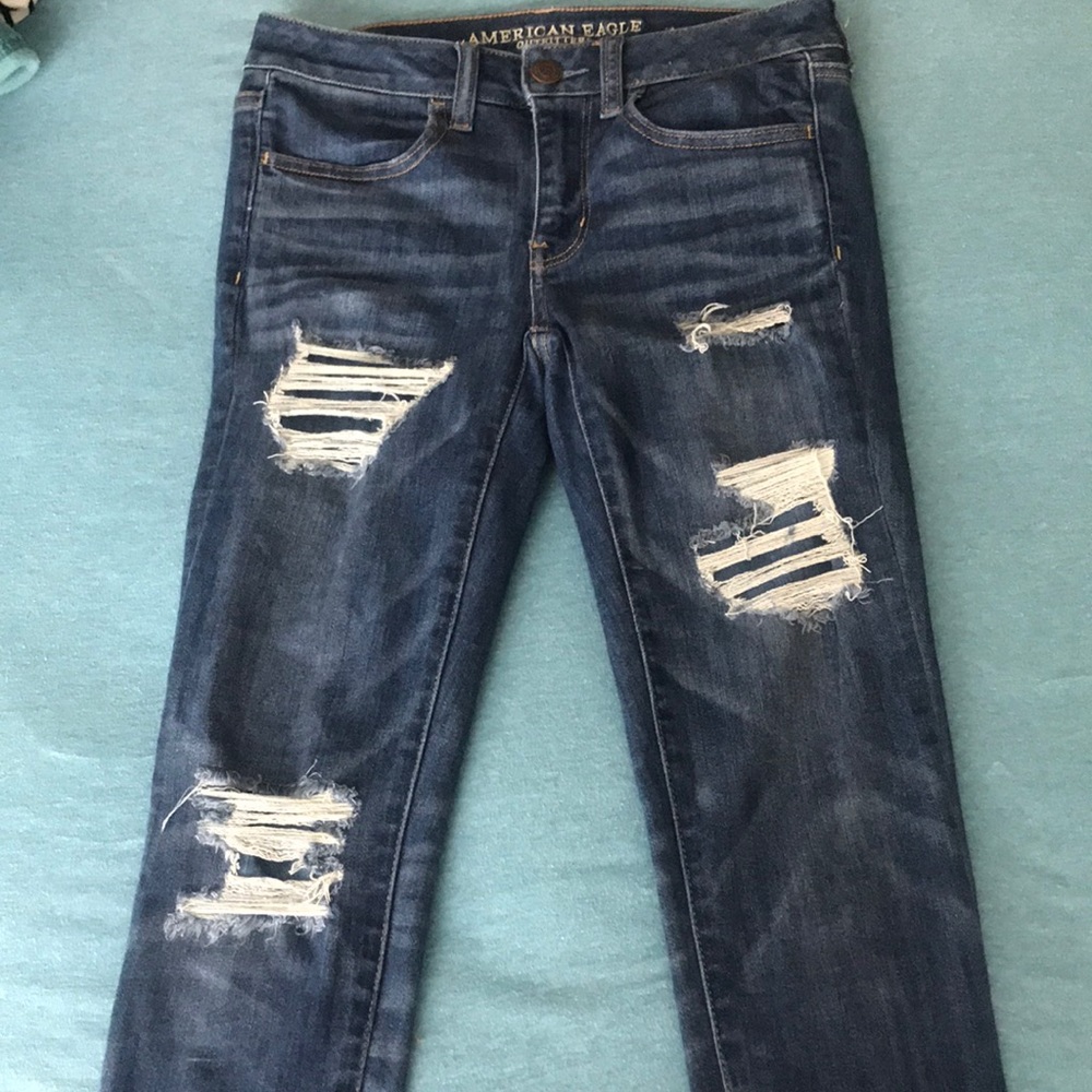 distressed jeans